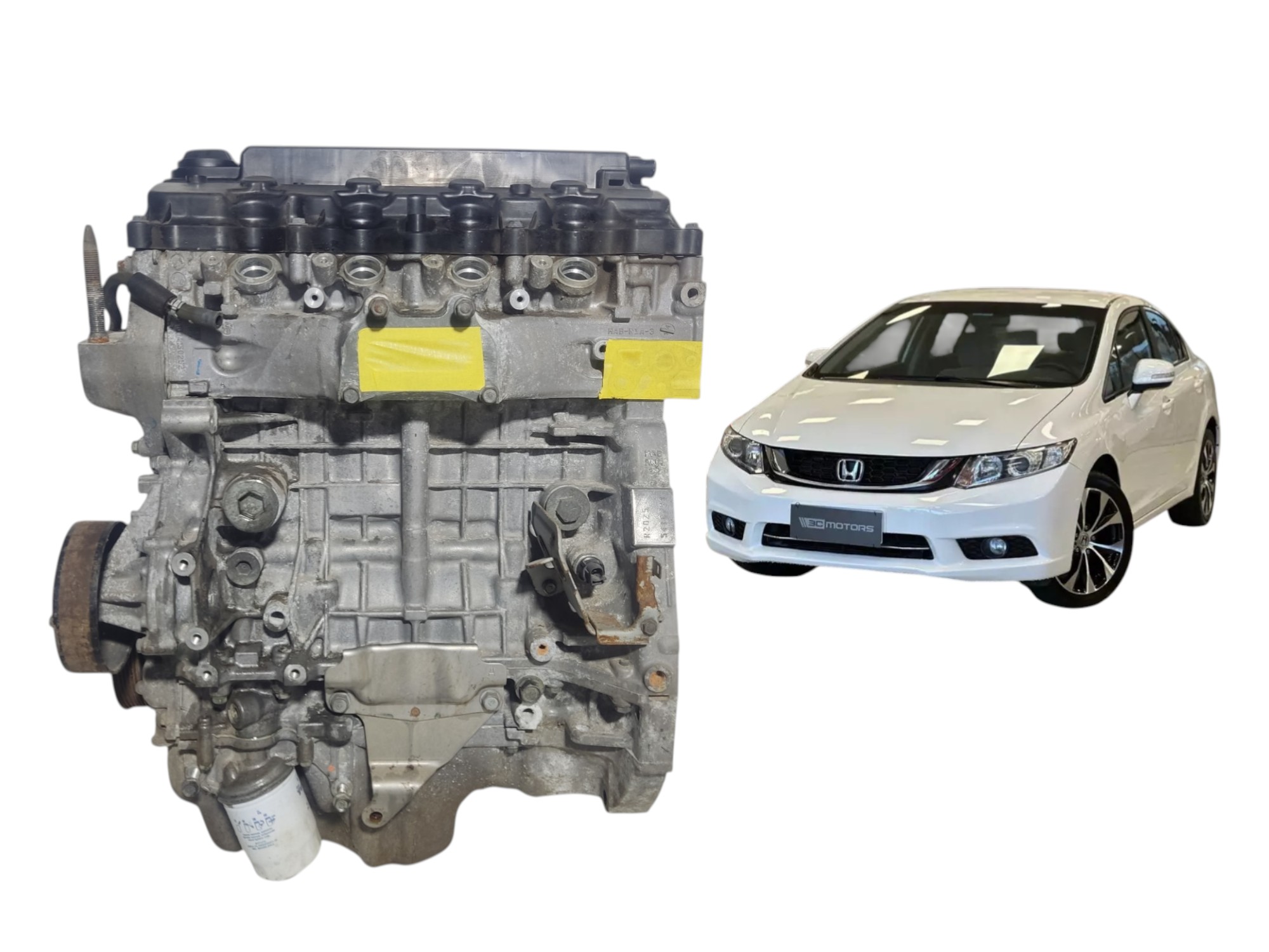 Motor Parcial Honda Civic 2.0 16v Flex 2014 2015 2016