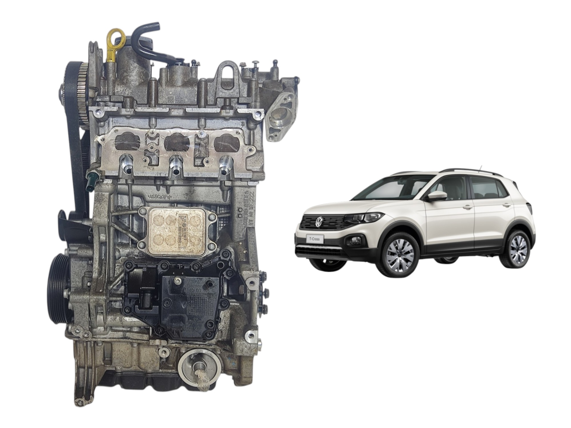 Motor Parcial Vw T-cross Up 1.0 12v Tsi 2021